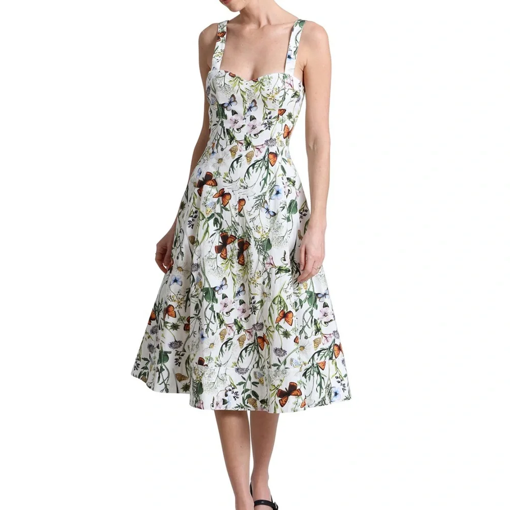 Avec Les Filles Floral/Butterfly Print Dress - Picture 5 of 7